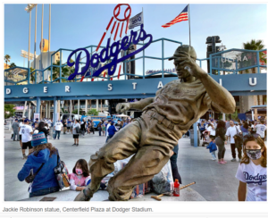 Koufax gets Dodger Stadium statue next to Jackie Robinson