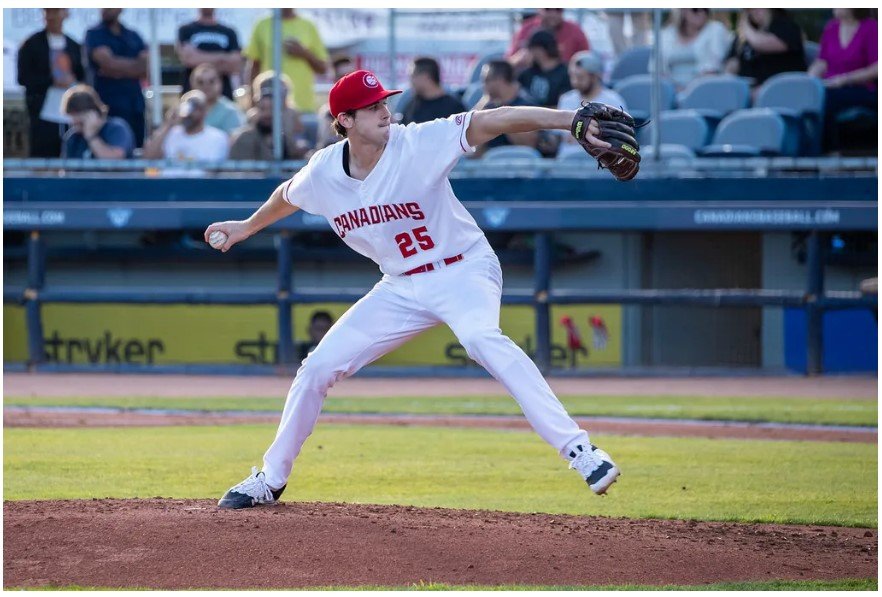 Loons' May a competitive pitcher with a striking appearance