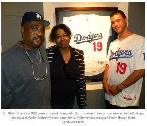 Brooklyn Dodgers Junior Gilliam, Pee Wee Reese, Duke Snider and